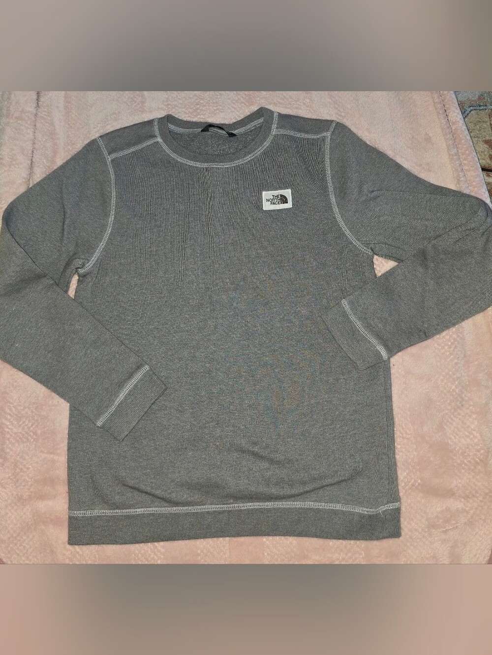 The North Face Boy's Heather Gray Crewneck Pullover Sweater Sz XL